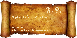 Nyókó Viktor névjegykártya